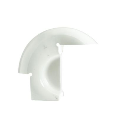 Biagio Tischleuchte aus Marmor von Flos, weiße Designerlampe für Wohnzimmer und Schlafzimmer.